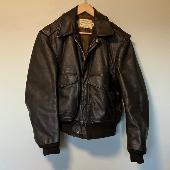 Schott NYC Other - Schott NYC IS 674 MS Brown Leather Bomber Flight Jacket
